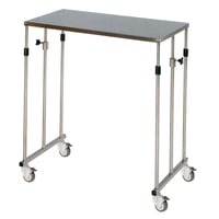 Auxiliary table for instruments made of Pasteur stainless steel with manual elevation